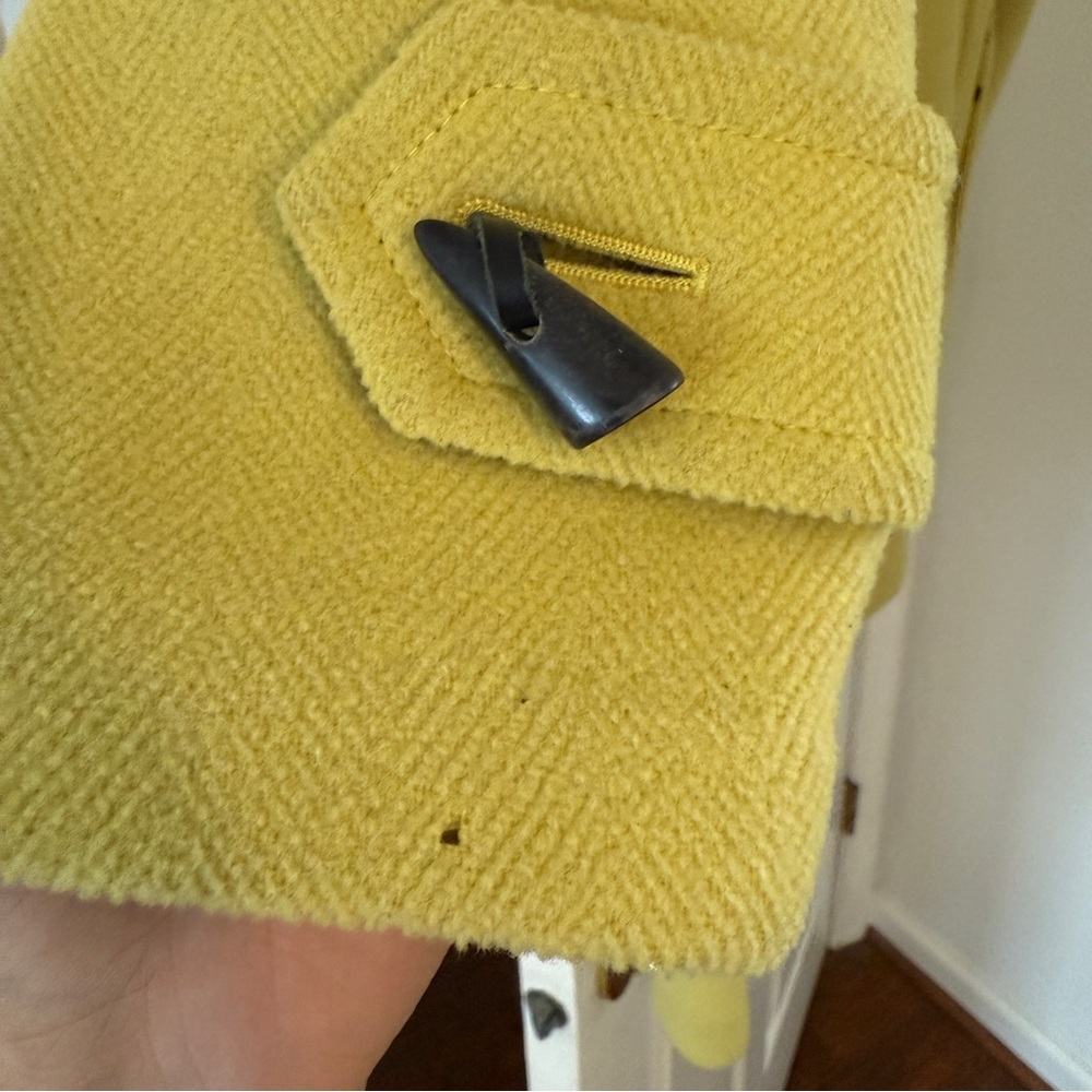 Burberry London Wool Yellow Duffel Coat - Picture 10 of 15